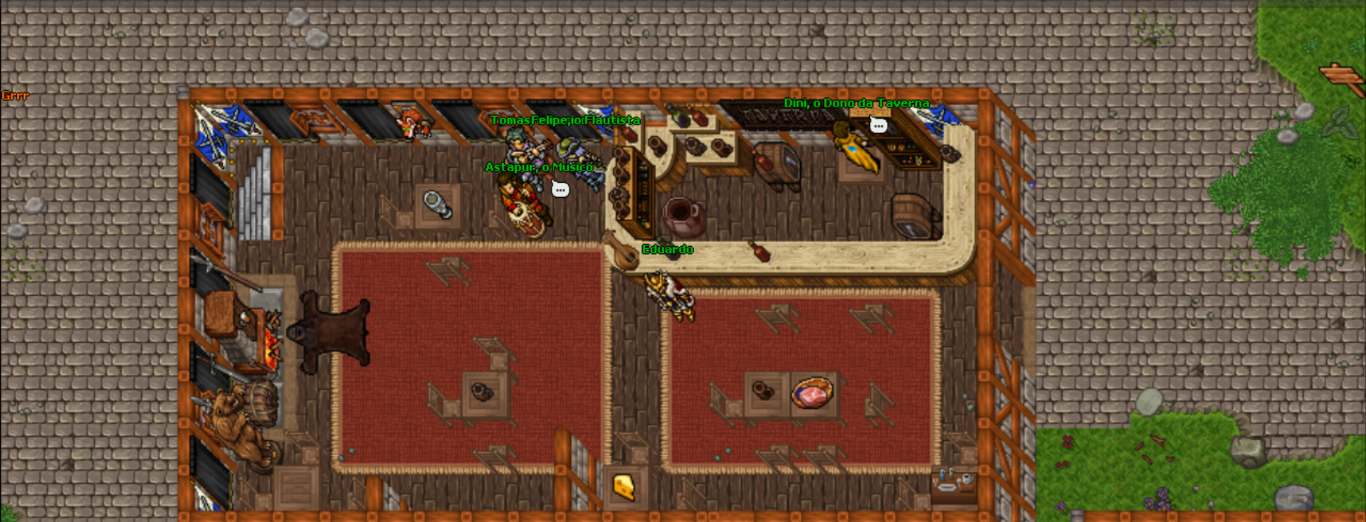 Mapa interno medieval criado para OTServ
